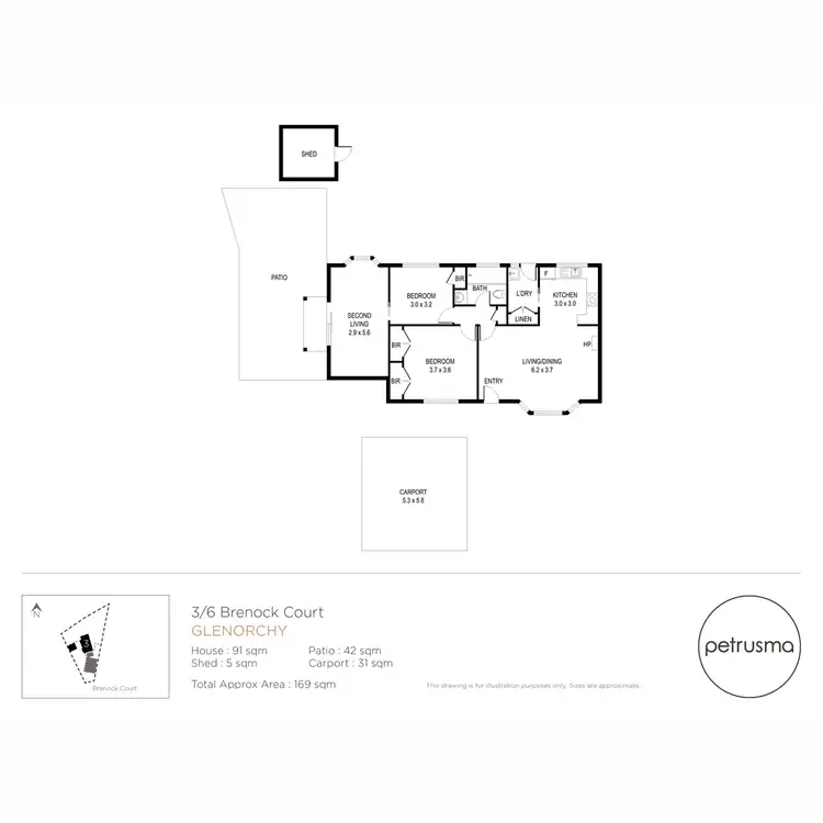 Floorplan of Homely unit listing, 3/6 Brenock Court, Glenorchy TAS 7010