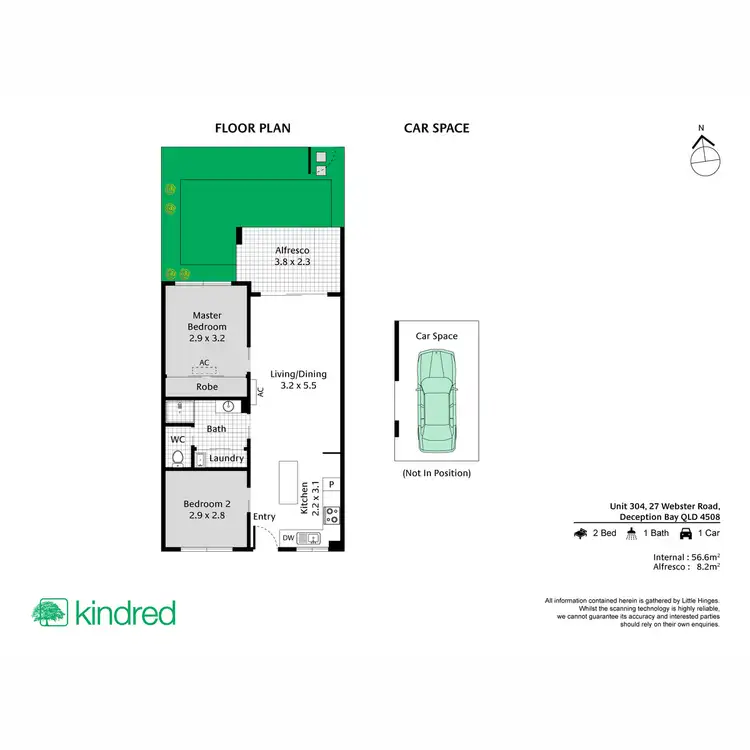 Floorplan of Homely apartment listing, 304/27 Webster Road, Deception Bay QLD 4508