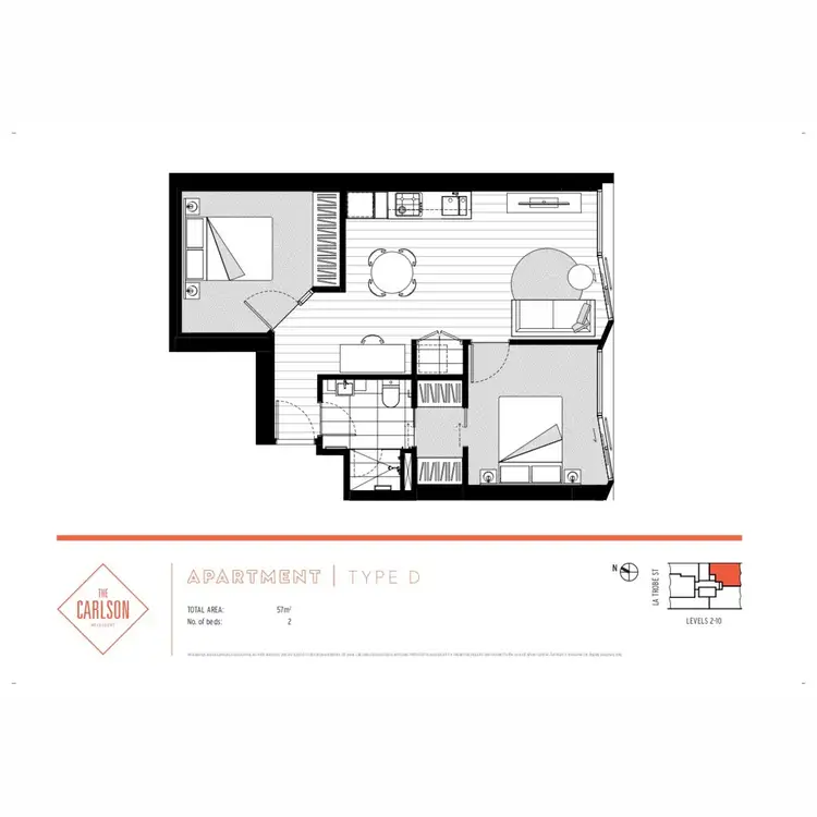 Floorplan of Homely apartment listing, 904/315 La Trobe Street, Melbourne VIC 3000