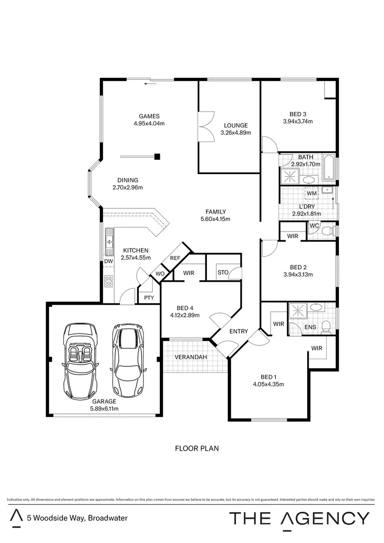 Floorplan of Homely house listing, 5 Woodside Way, Broadwater WA 6280