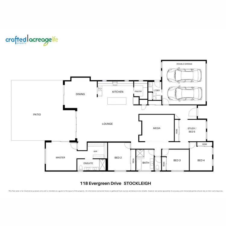 Floorplan of Homely rural property listing, 118 Evergreen Drive, Stockleigh QLD 4280