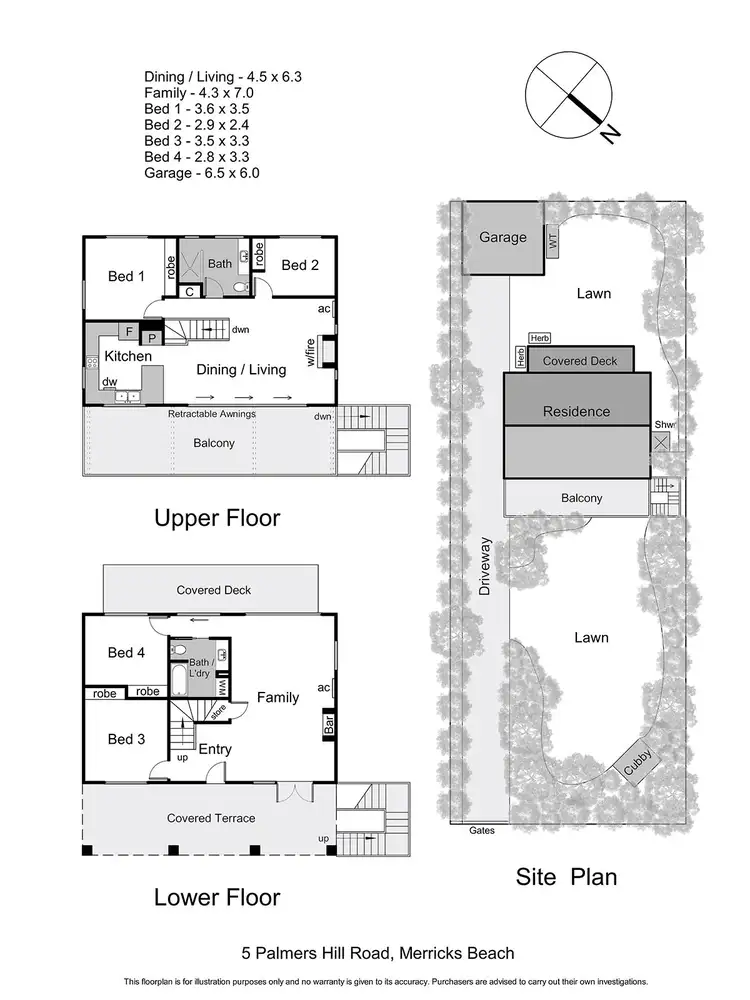 Floorplan of Homely house listing, 5 Palmers Hill Road, Merricks Beach VIC 3926