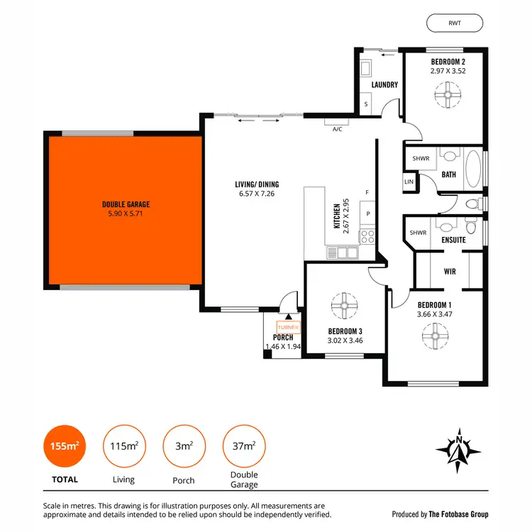 Floorplan of Homely house listing, 3/5 Honeyton Street, Seaton SA 5023