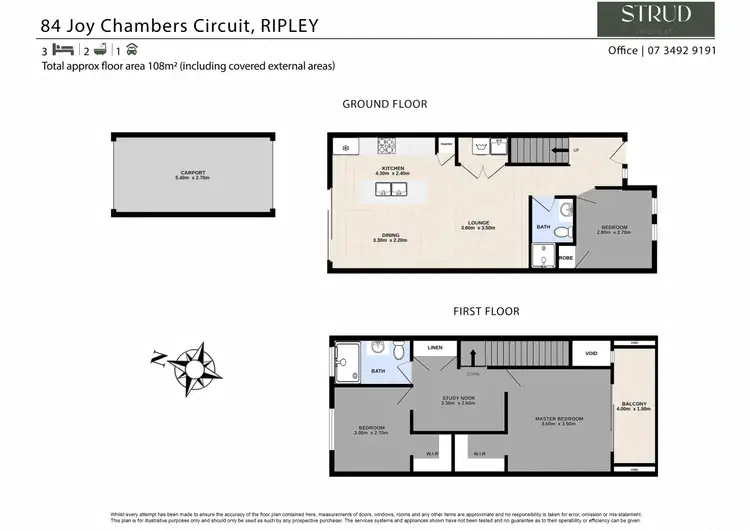 Floorplan of Homely townhouse listing, 84 Joy Chambers Circuit, Ripley QLD 4306