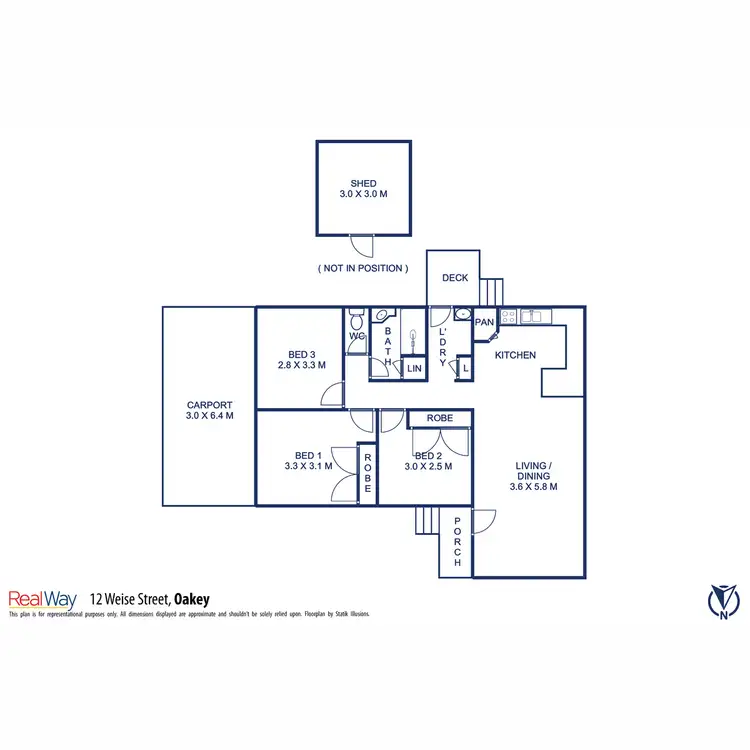 Floorplan of Homely house listing, 12 Weise Street, Oakey QLD 4401