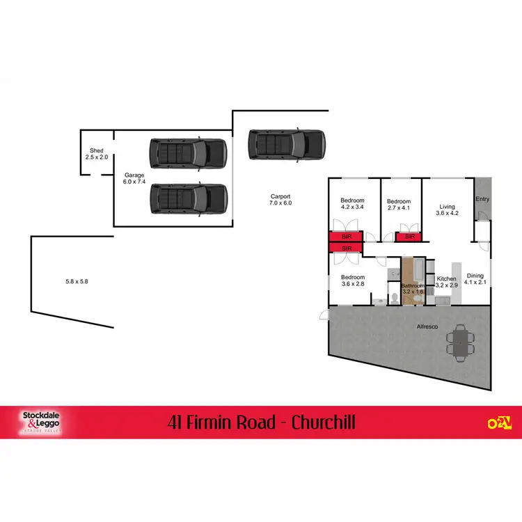 Floorplan of Homely house listing, 41 Firmin Road, Churchill VIC 3842