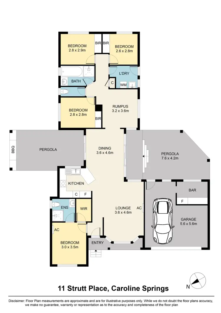 Floorplan of Homely house listing, 11 Strutt Place, Caroline Springs VIC 3023
