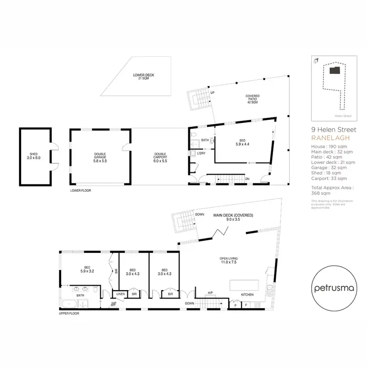 Floorplan of Homely house listing, 9 Helen Street, Ranelagh TAS 7109