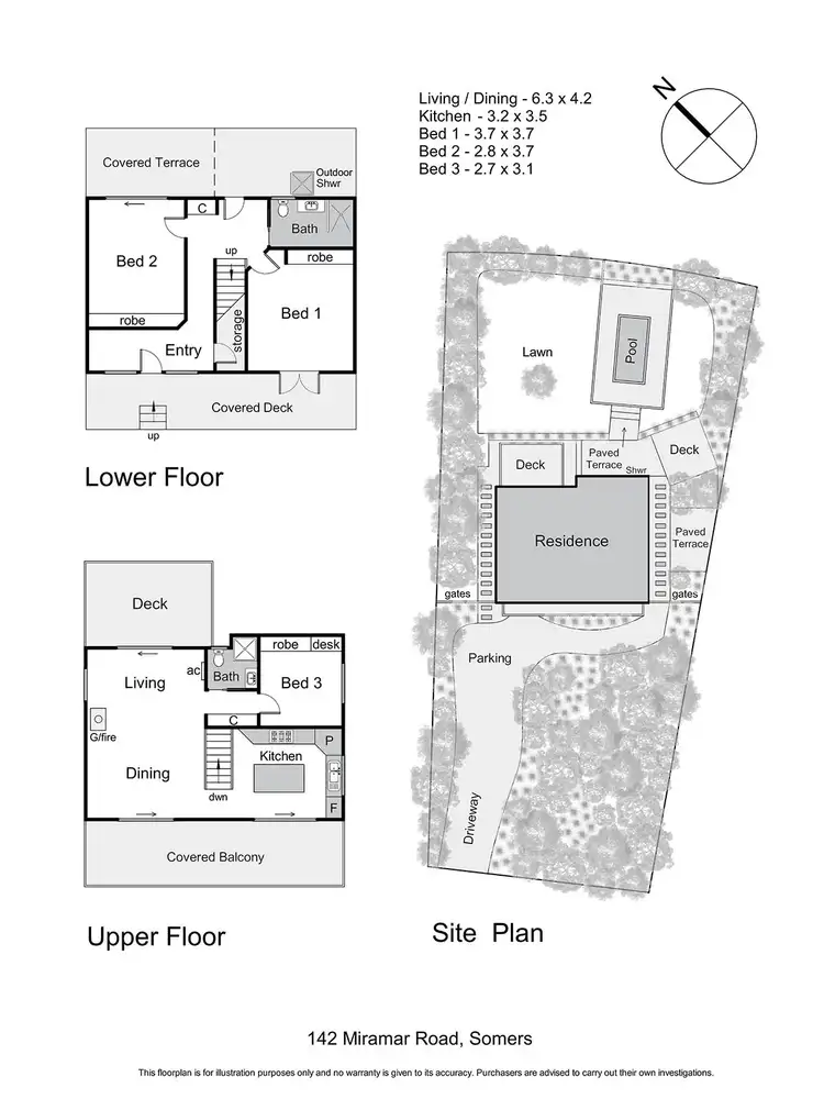 Floorplan of Homely house listing, 142 Miramar Road, Somers VIC 3927