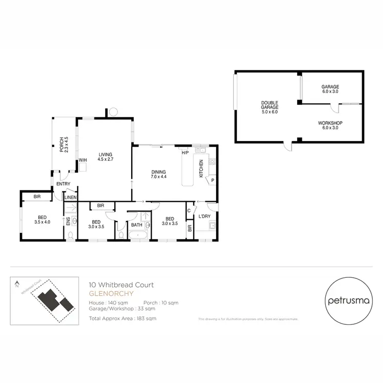 Floorplan of Homely house listing, 10 Whitbread Court, Glenorchy TAS 7010