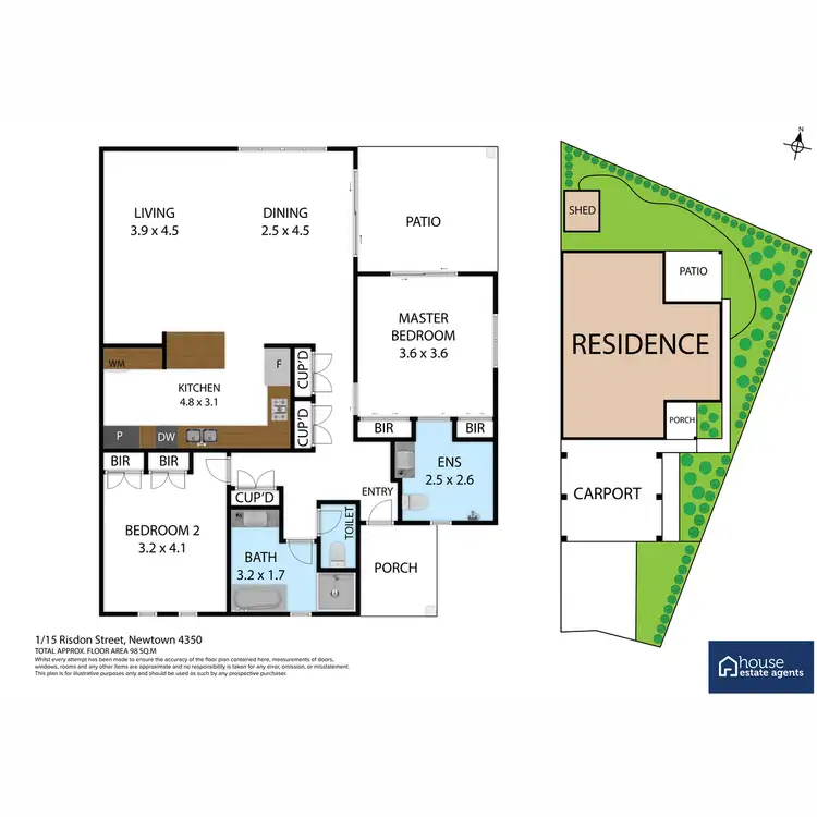 Floorplan of Homely unit listing, 1/15 Risdon Street, Newtown QLD 4350