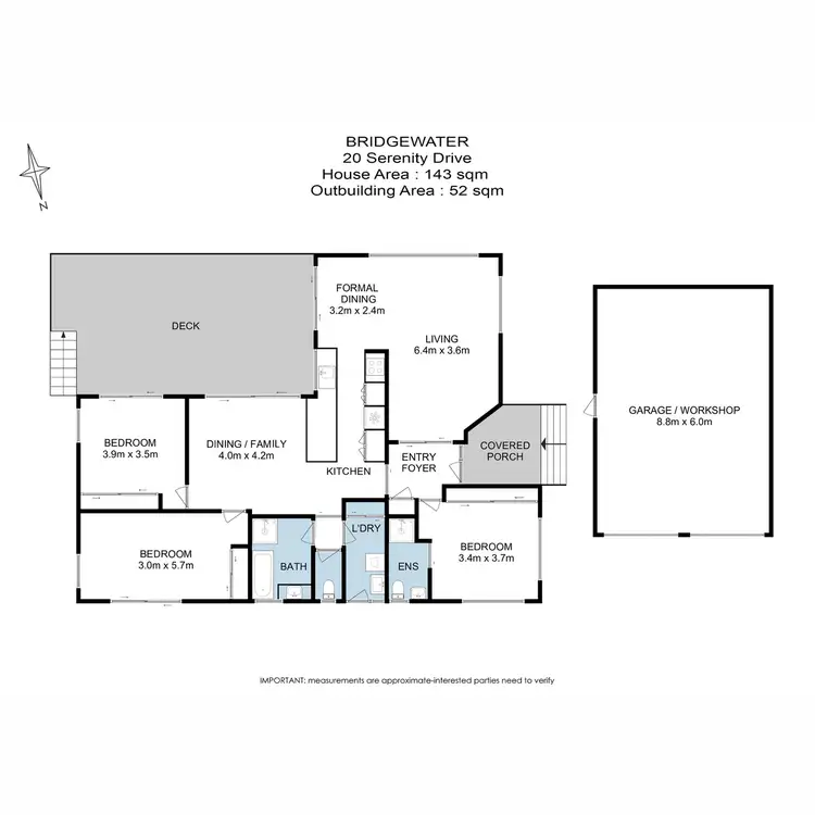 Floorplan of Homely house listing, 20 Serenity Drive, Bridgewater TAS 7030