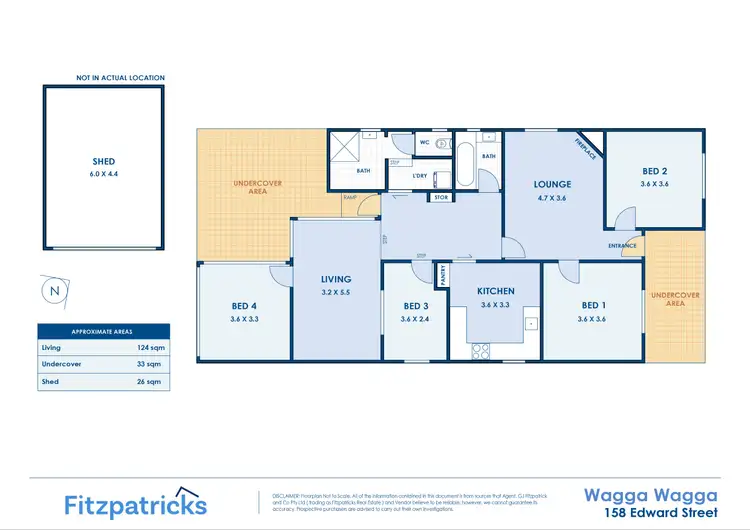 Floorplan of Homely house listing, 158 Edward Street, Wagga Wagga NSW 2650
