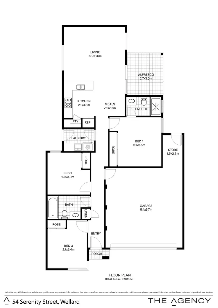 Floorplan of Homely house listing, 54 Serenity Street, Wellard WA 6170