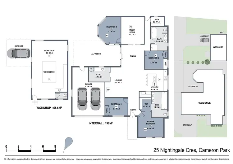Floorplan of Homely house listing, 25 Nightingale Crescent, Cameron Park NSW 2285