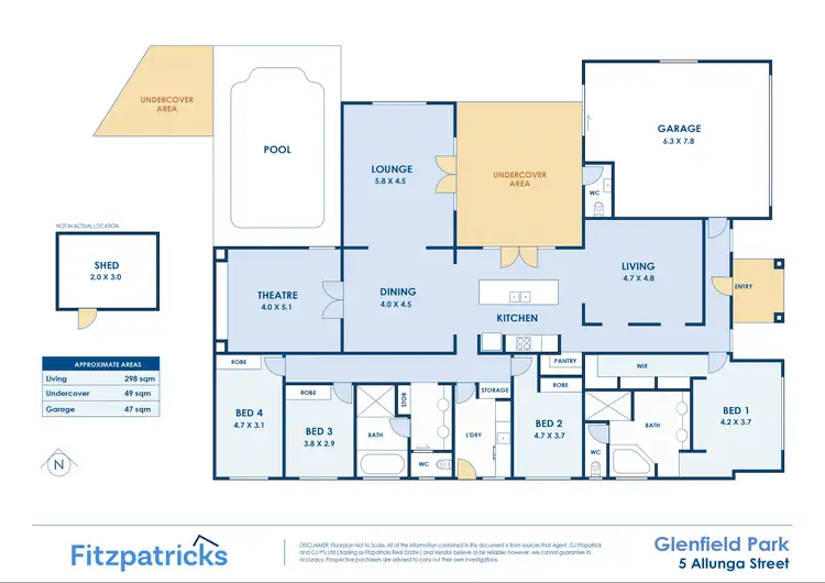 Floorplan of Homely house listing, 5 Allunga Street, Glenfield Park NSW 2650