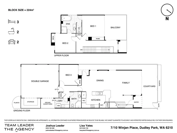 Floorplan of Homely townhouse listing, 7/10 Winjan Place, Dudley Park WA 6210
