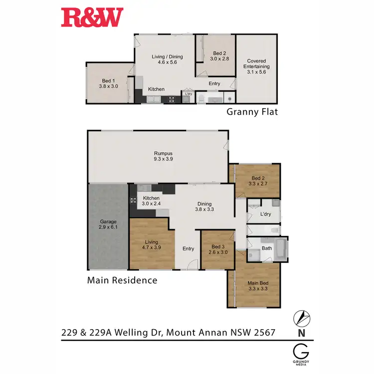 Floorplan of Homely house listing, 229 & 229a Welling Drive, Mount Annan NSW 2567