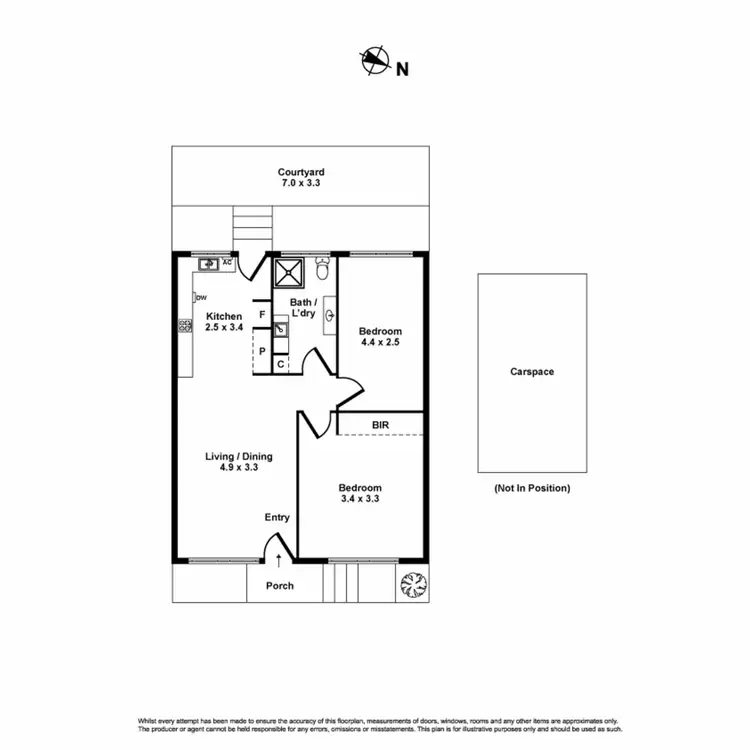 Floorplan of Homely unit listing, 4/33 Prospect Street, Glenroy VIC 3046