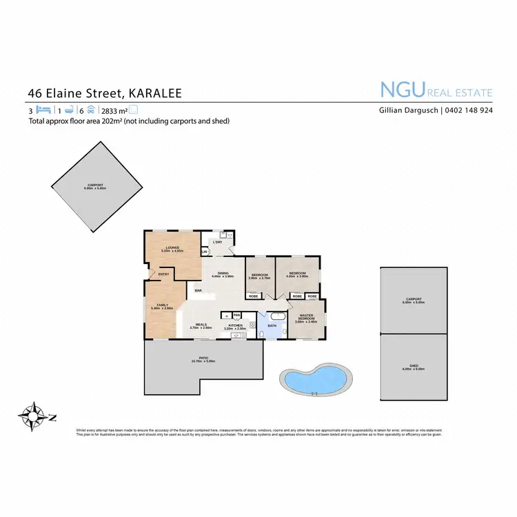 Floorplan of Homely house listing, 46 Elaine Street, Karalee QLD 4306