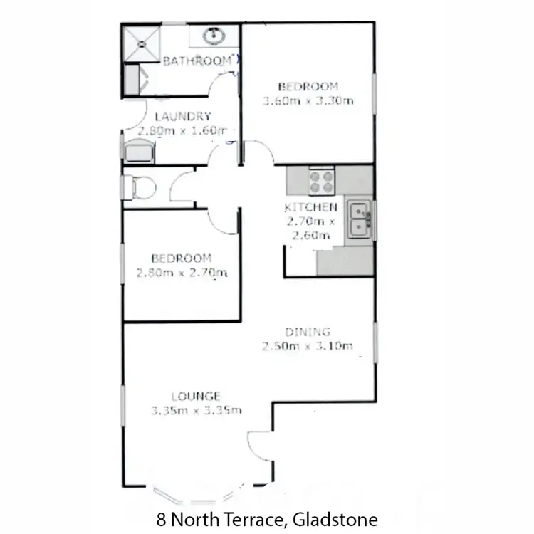 Floorplan of Homely house listing, Lot 8/ 18 North Terrace, Gladstone SA 5473