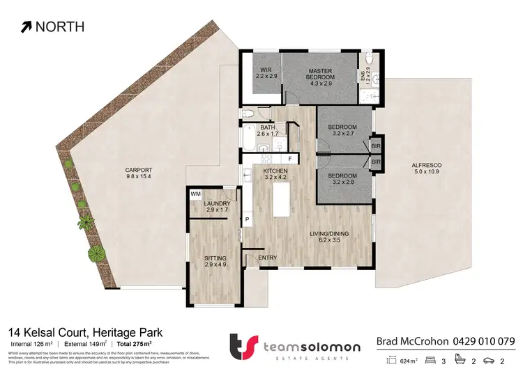 Floorplan of Homely house listing, 14 Kelsal Court, Heritage Park QLD 4118