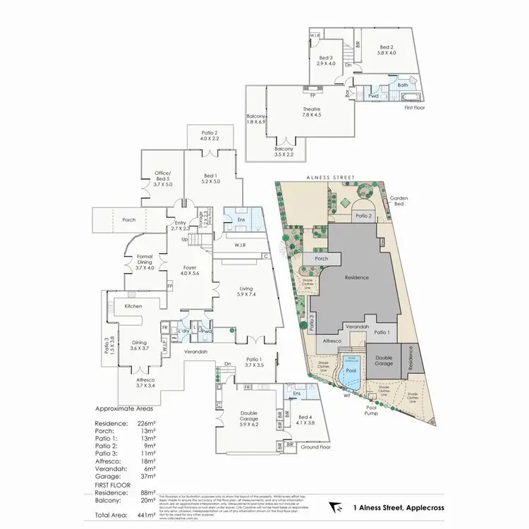 Floorplan of Homely house listing, 1 Alness Street, Applecross WA 6153