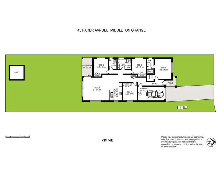 Floorplan of Homely house listing, 45 Parer Avenue, Middleton Grange NSW 2171