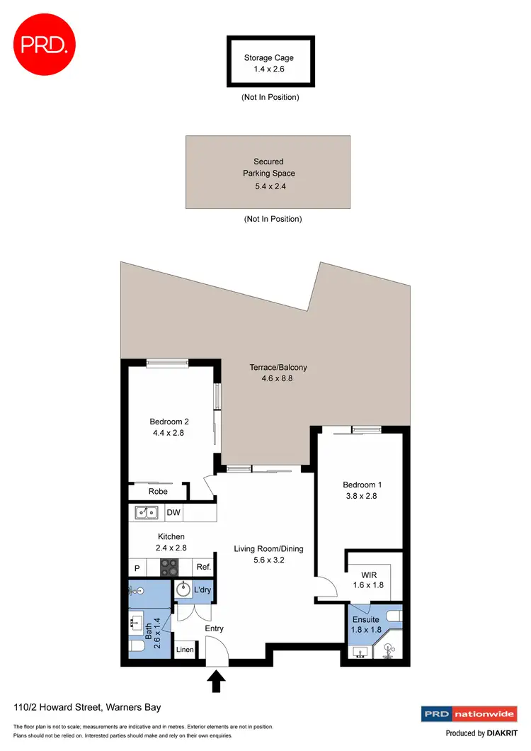 Floorplan of Homely apartment listing, 110/2 Howard Street, Warners Bay NSW 2282