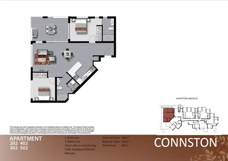Floorplan of Homely apartment listing, 502/37 Connor Street, Kangaroo Point QLD 4169