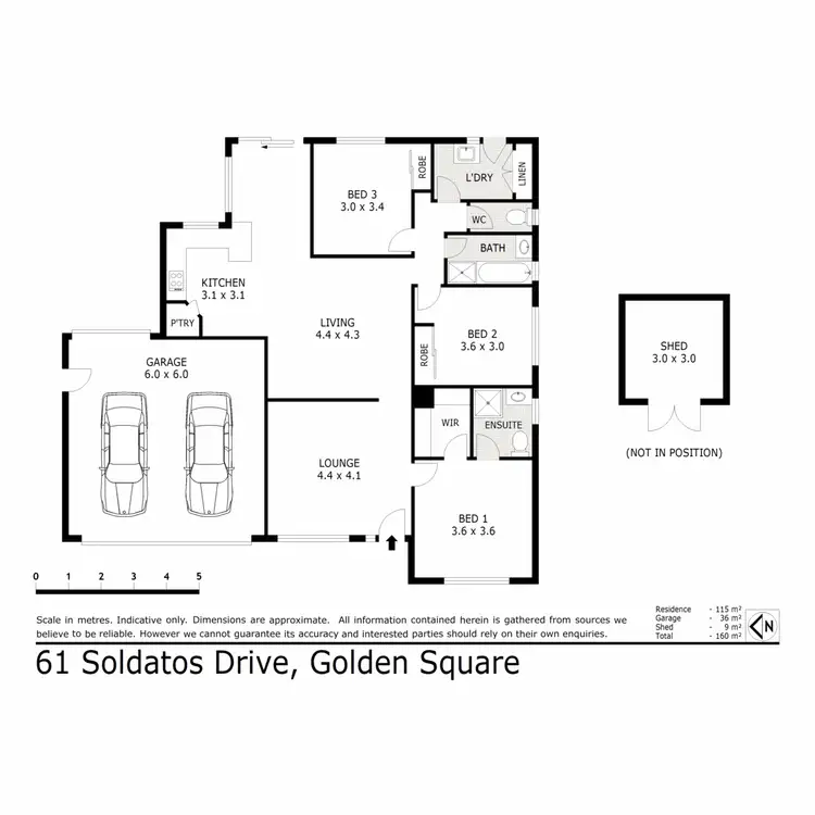 Floorplan of Homely house listing, 61 Soldatos Drive, Golden Square VIC 3555