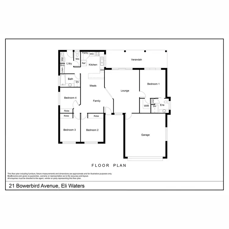 Floorplan of Homely house listing, 21 Bowerbird Avenue, Eli Waters QLD 4655