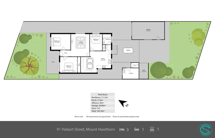 Floorplan of Homely house listing, 91 Hobart Street, Mount Hawthorn WA 6016