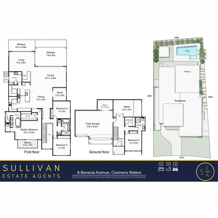 Floorplan of Homely house listing, 8 Benecia Avenue, Coomera Waters QLD 4209