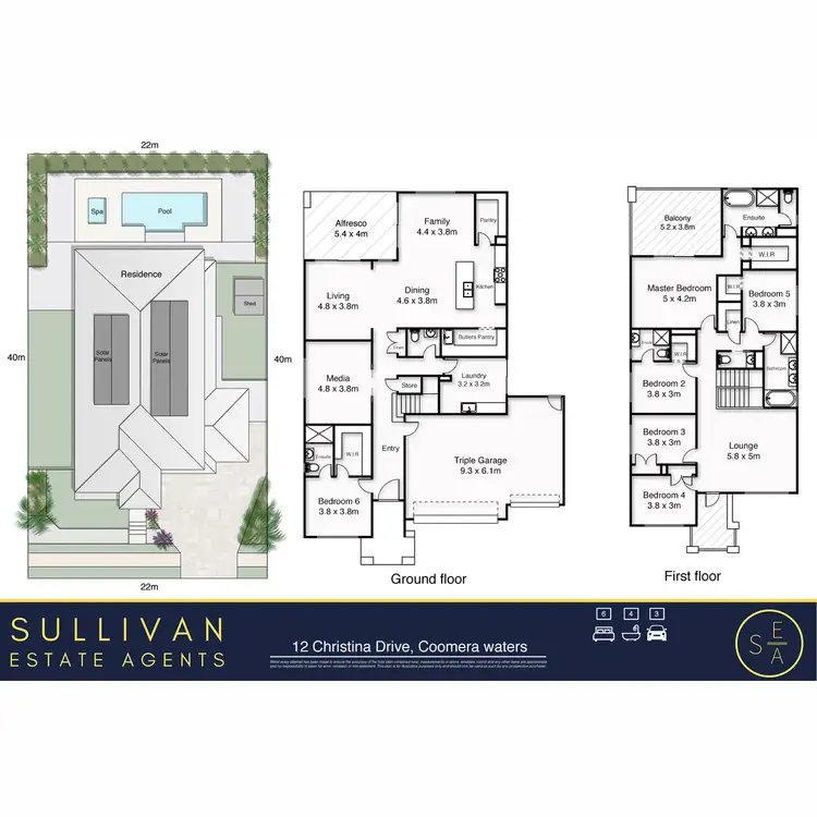 Floorplan of Homely house listing, 12 Christina Drive, Coomera Waters QLD 4209