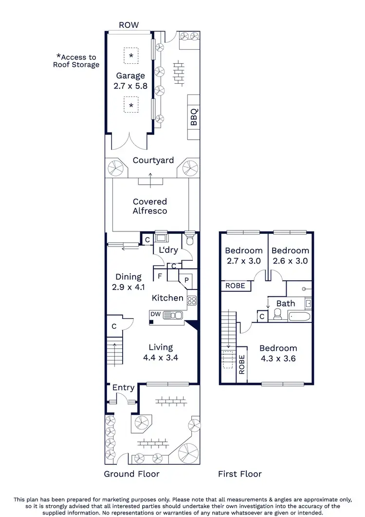 Floorplan of Homely townhouse listing, 54 Market Street, Kensington VIC 3031