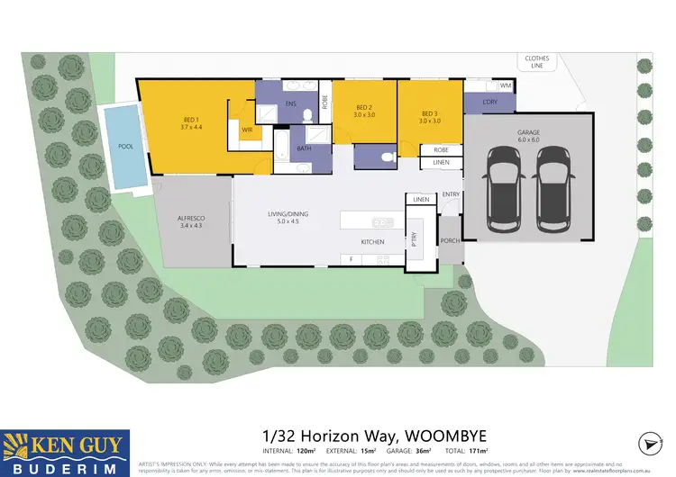 Floorplan of Homely house listing, 1/32 Horizon Way, Woombye QLD 4559