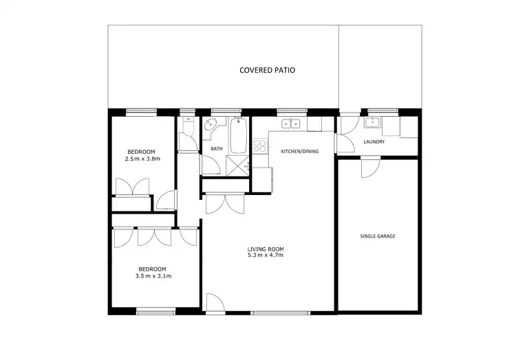 Floorplan of Homely unit listing, 13/595 Webb Street, Lavington NSW 2641
