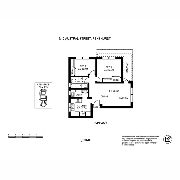 Floorplan of Homely apartment listing, 7/10 Austral Street, Penshurst NSW 2222