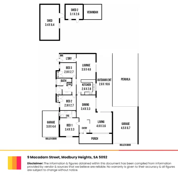 Floorplan of Homely house listing, 9 Macadam Street, Modbury Heights SA 5092