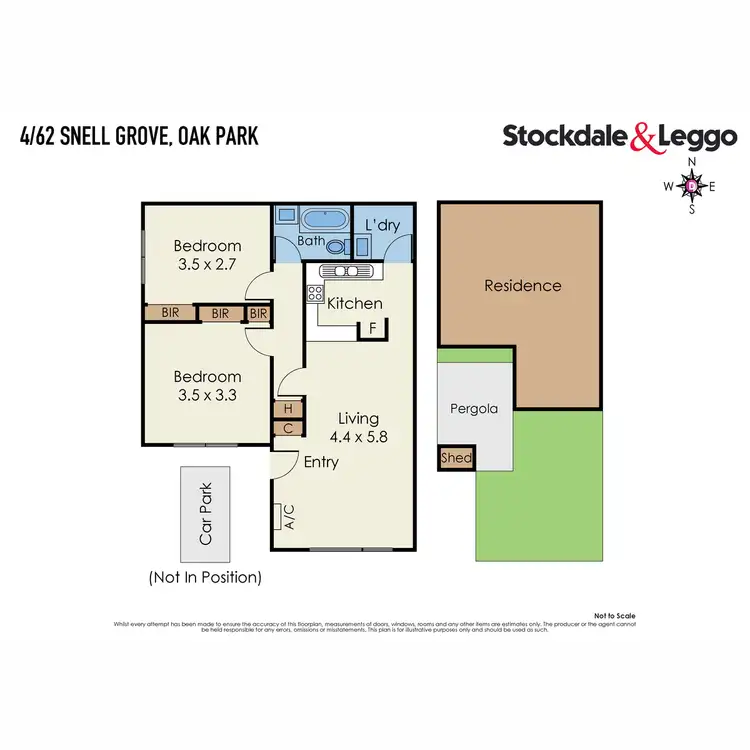 Floorplan of Homely unit listing, 4/62 Snell Grove, Oak Park VIC 3046