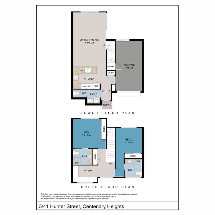Floorplan of Homely townhouse listing, 3/41 Hunter Street, Centenary Heights QLD 4350