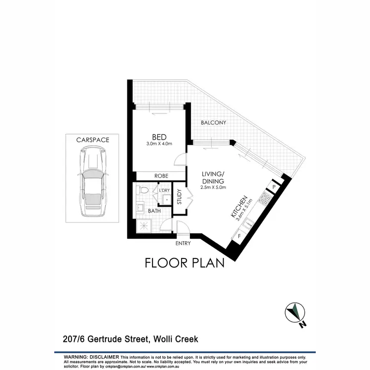 Floorplan of Homely unit listing, 207/6 Gertrude Street, Wolli Creek NSW 2205