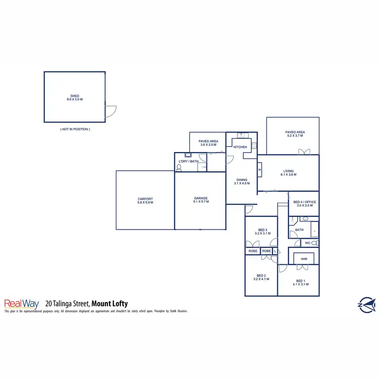 Floorplan of Homely house listing, 20 Talinga Street, Mount Lofty QLD 4350