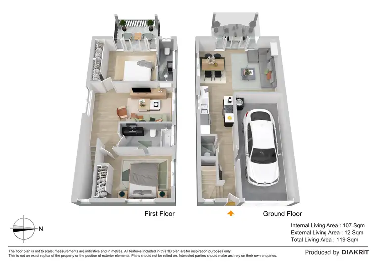 Floorplan of Homely townhouse listing, 1/42 Mortimer Street, Caboolture QLD 4510