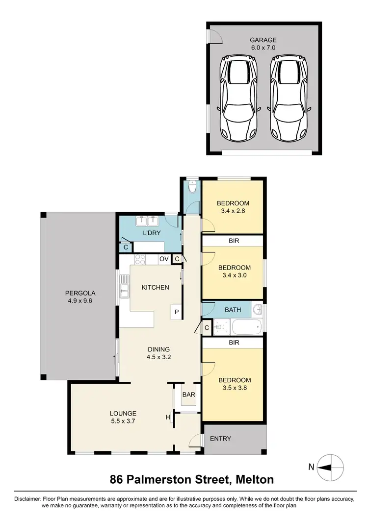 Floorplan of Homely house listing, 86 Palmerston Street, Melton VIC 3337