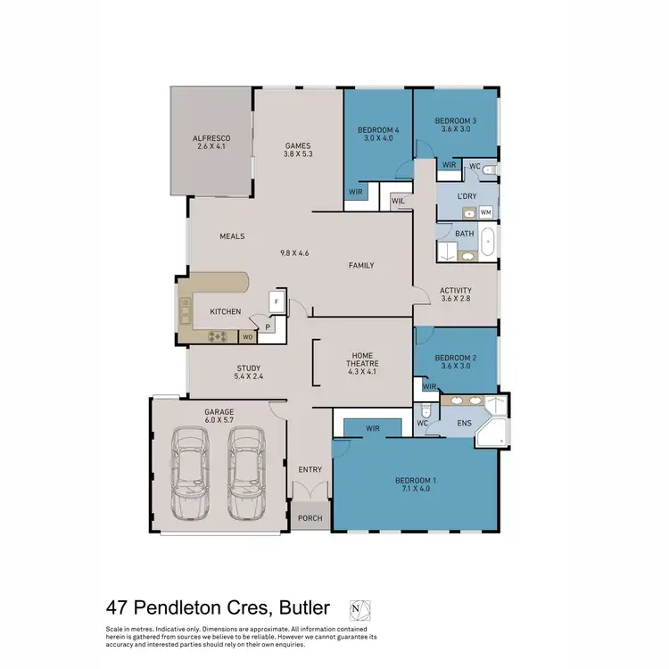Floorplan of Homely house listing, 47 Pendleton Crescent, Butler WA 6036