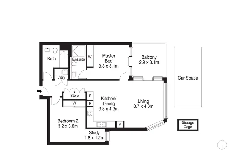 Floorplan of Homely apartment listing, 405/21 Marquet Street, Rhodes NSW 2138