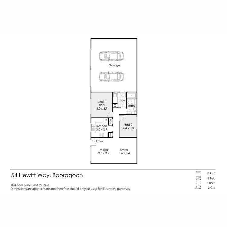 Floorplan of Homely house listing, 54 Hewitt Way, Booragoon WA 6154