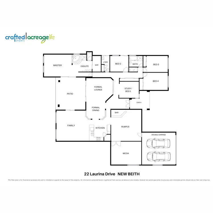 Floorplan of Homely rural property listing, 22 Laurina Drive, New Beith QLD 4124
